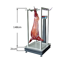 Kancalı Et Baskülü - Elektrostati̇k Fırın Boyalı 90 x 100 (7 Kanca)